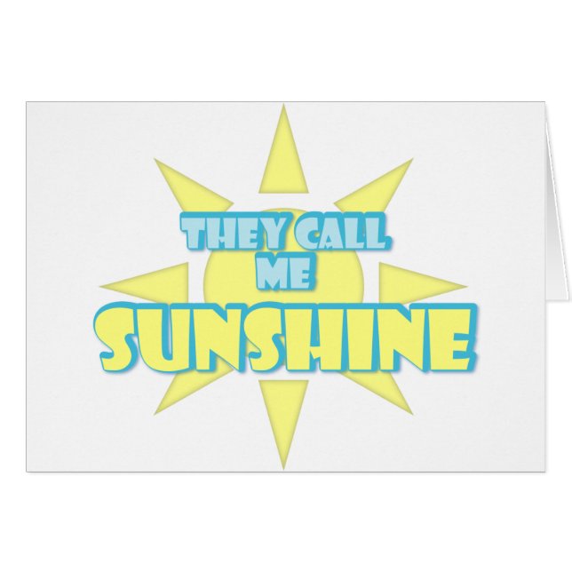 De kallar mig Sunshine Hälsningskort (Framsidan Horizontal)