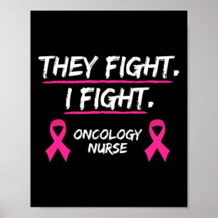 De kämpar mot bröstcancermedvetenhet och onkologi poster