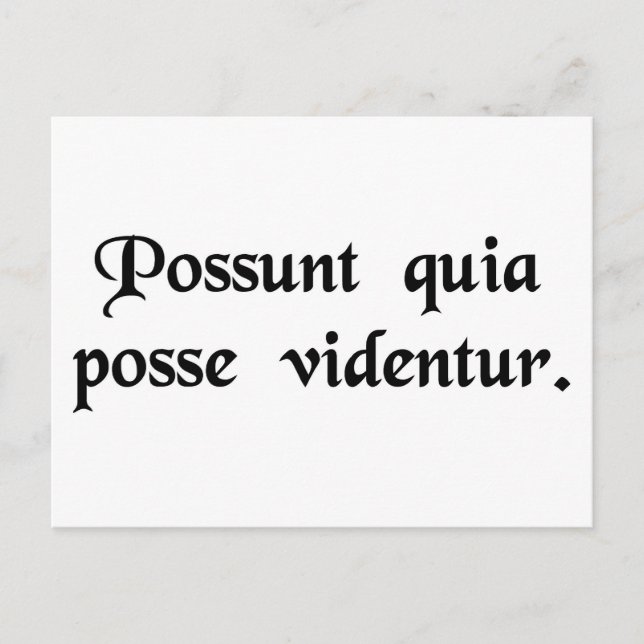 De kan för att de tänkor sig. vykort (Framsida)