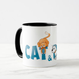De kat en de hond. koffiemok mugg