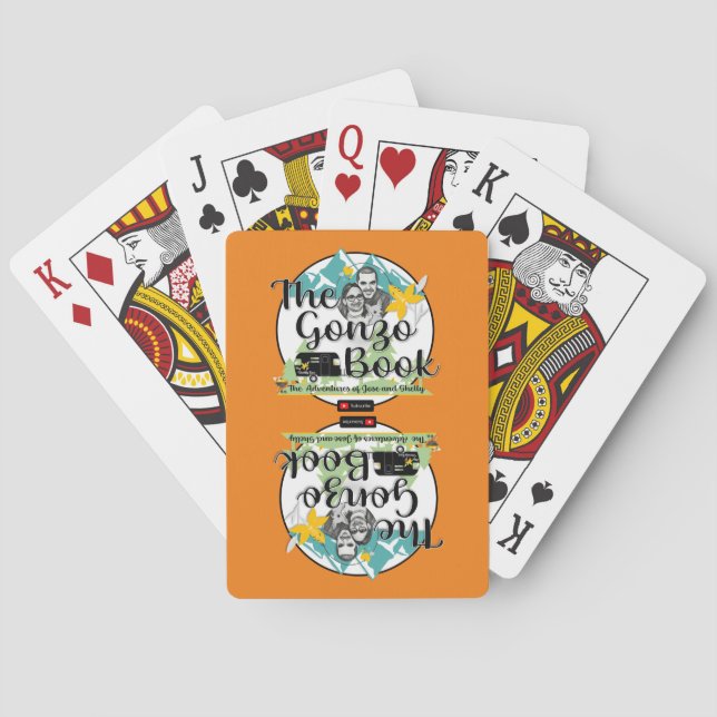 De klassiska parkeringskort Gonzo Bok Casinokort (Baksidan)