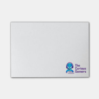 De klibbiga nyfikna gamersna noterar post-it block