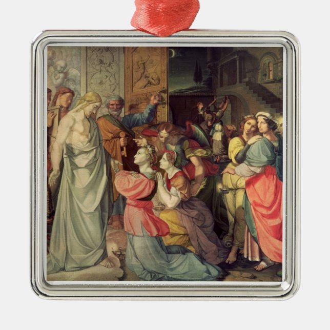 De kloka och dåraktiga oskulderna julgransprydnad metall (Framsidan)