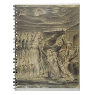 De kloka och dumma jungfrurna, c.1822 (w/c och pen anteckningsbok