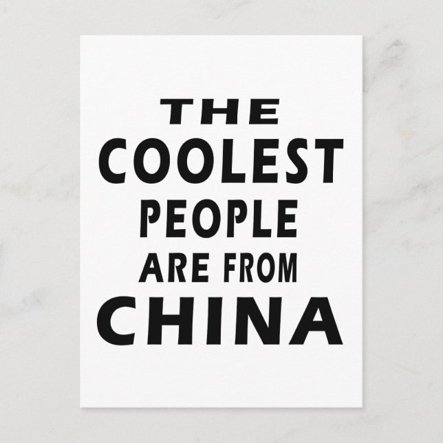De kolaste människorna kommer från Chinan Vykort (Framsida)