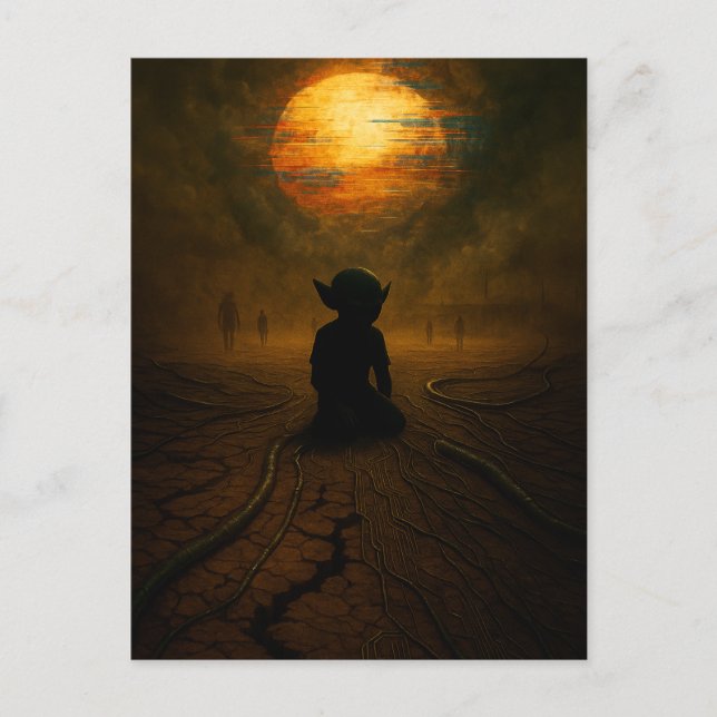 De kom medan solen smälte vykort (Framsida)