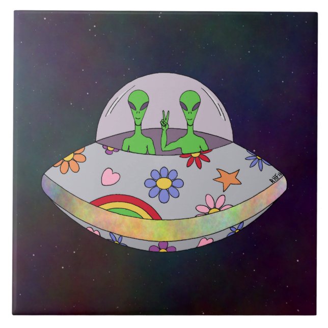 De Komar i Peace UFO Kakelplatta (Framsidan)