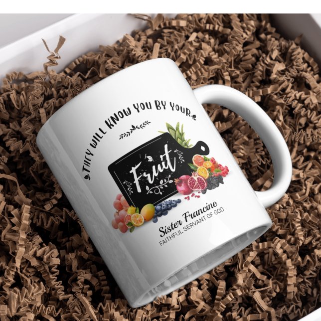 De kommer att känna igen Er på Era frukter Mugg (Personalized Christian mug. A great gift to show how much you care. )