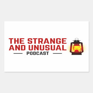De konstiga och ovanliga Podcastklistermärkearna Rektangulärt Klistermärke