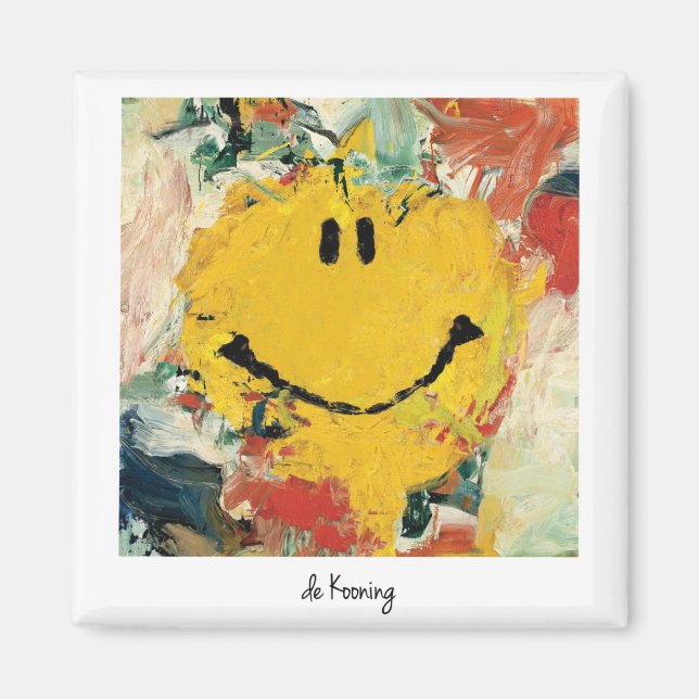 de kooning lycklig ansikte magnet (Framsidan)
