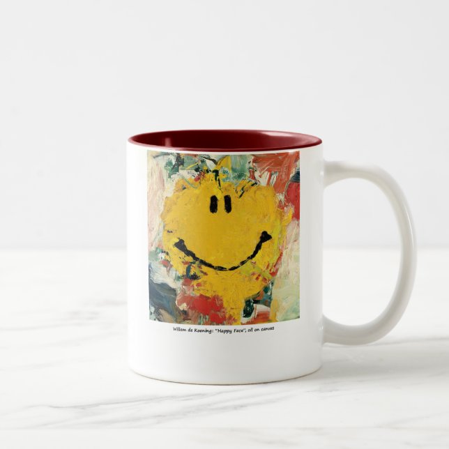 de kooning lycklig ansikte mugg (Höger)