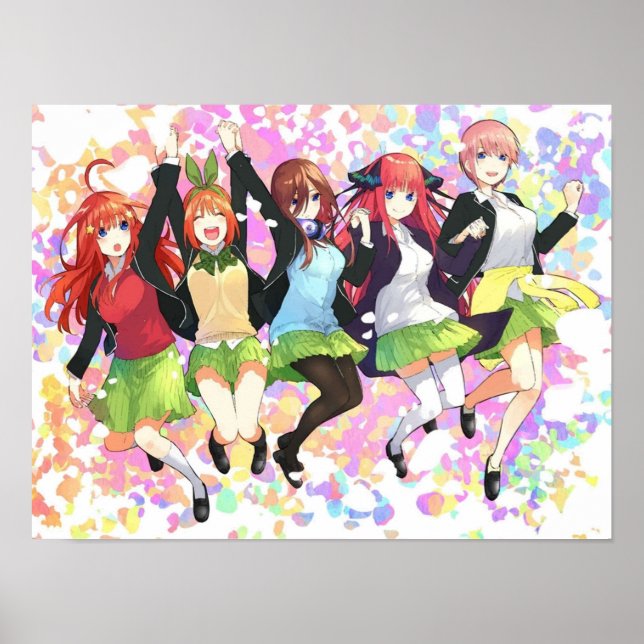 De kvintessentiella kvintuplets poster (Framsidan)