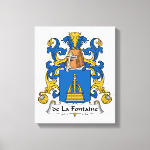 de la Fontaine Familj vapensköld Canvastryck