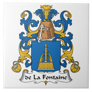 de la Fontaine Familj vapensköld Kakelplatta