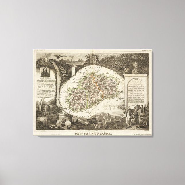 De La Hte Saone Canvastryck (Framsida)