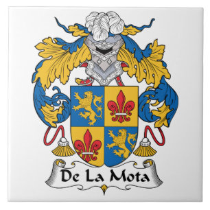 De La Mota Familj vapensköld Kakelplatta