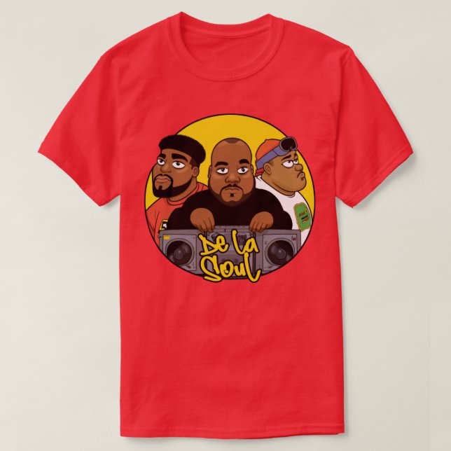 De La Soul Original Retro Fläkt Art Design T Shirt (Design framsida)