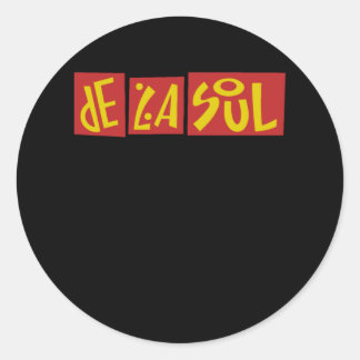 De La Soul Typography Runt Klistermärke