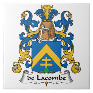 de LaCombe Familj vapensköld Kakelplatta