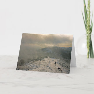 De långa går det hem- hälsningkortet kort