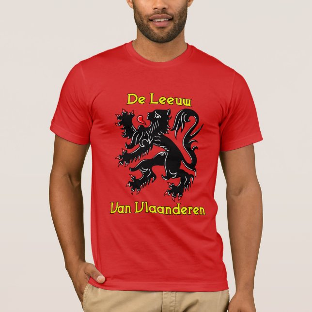 De Leeuw Skåpbil Vlaanderen - det lejont av T Shirt (Framsida)