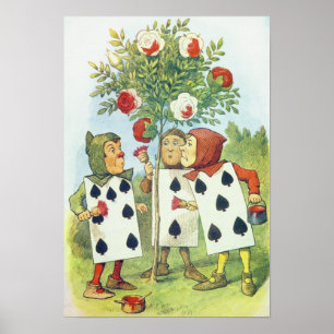 De leka korten som målar ron Bush Poster