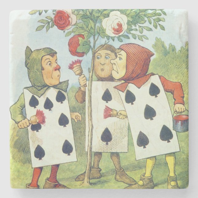 De leka korten som målar ron Bush Underlägg Sten (Framsidan)