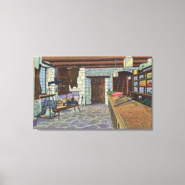 De Lery Castle och Rush-Bagot Memorial View Canvastryck (Framsida)