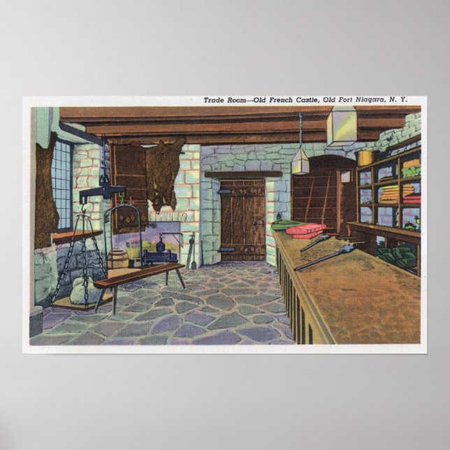 De Lery Castle och Rush-Bagot Memorial View Poster (Framsidan)