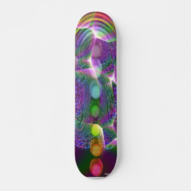 De levande Chakras Mini Skateboard Bräda 18,5 Cm (Framsida)