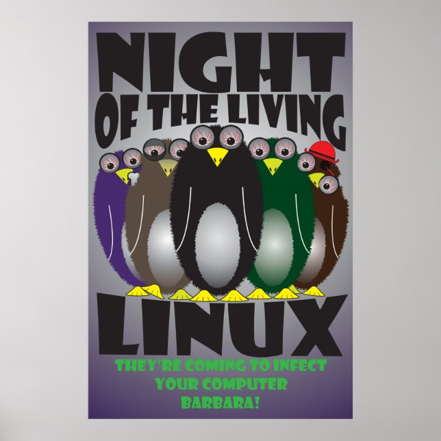 De levande Penguinernas natt Poster (Framsidan)