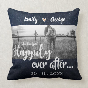 De levde lyckligt i alla sina dagar Nattliga himme Kudde