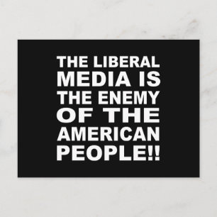 De liberala medierna är folkets fiende vykort