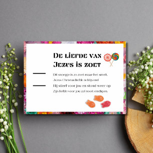 De Liefde Van Jezus är Zoet DUTCH Visitkort