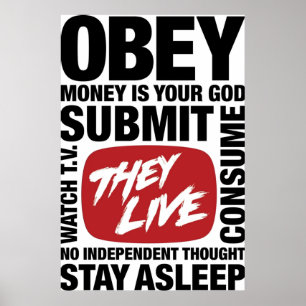 De Live ObeySubmit Themings-meddelanden Poster