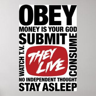 De Live ObeySubmit Themings-meddelanden Poster