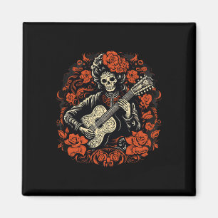 De Los Muertos Day of the dead Halloween Skeleton Magnet
