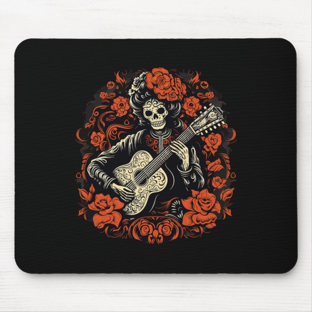 De Los Muertos Day of the dead Halloween Skeleton Musmatta (Framsidan)
