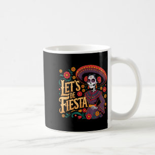 De los muertos la catrina socker skalle cinco de m kaffemugg