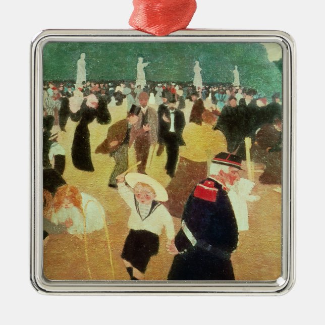 De Luxembourg trädgårdarna, 1895 Julgransprydnad Metall (Framsidan)