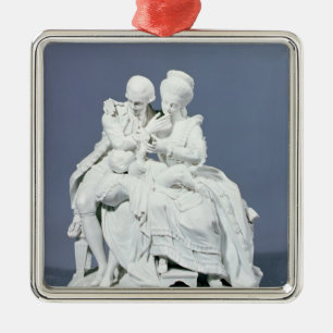 De lyckliga föräldrarna, Meissen, c.1770 Julgransprydnad Metall