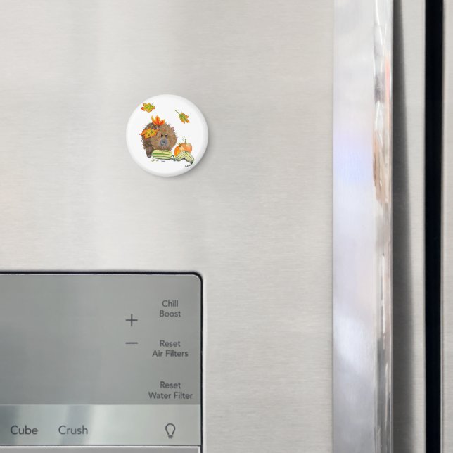 DE Magnet Herbst Igel mit Kürbis (In Situ (Fridge))