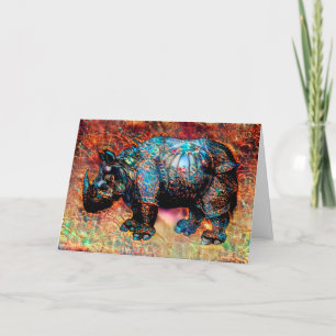 De majestätiska Rhinoceros Kort