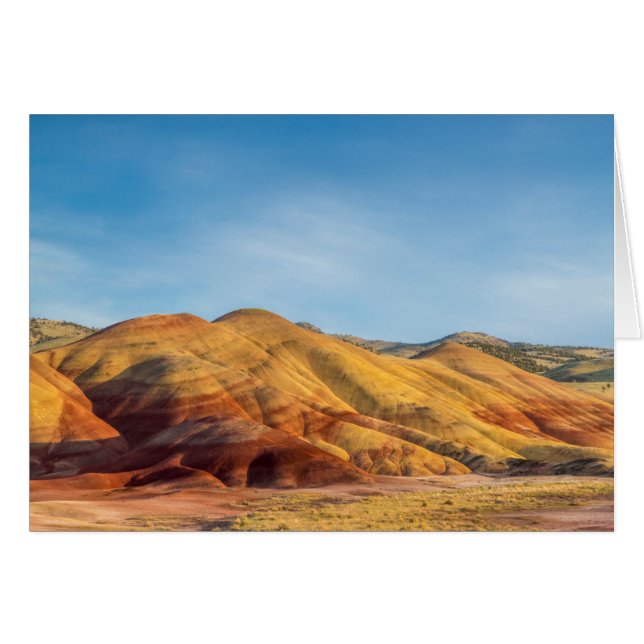 De målade kullarna i John Day Fossil Beds Hälsningskort (Framsidan Horizontal)