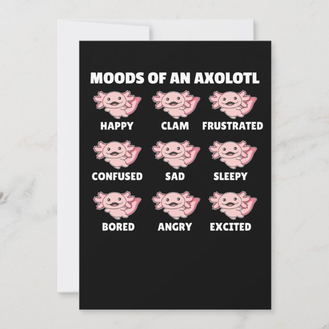 De många Ansiktena av en Axolotl-funny-känsla Inbjudningar (Framsida)