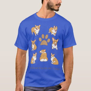 De många Ansiktena i Corgi Funny Corgi Hund Gift T Shirt