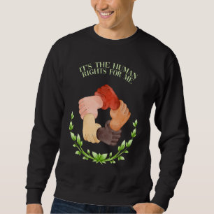 De mänskliga Högerna för mig Social Justice Ord Lång Ärmad Tröja