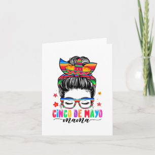 De Mayo Mama Rufsylt Hår Mexikansk Mamma Mors Dag Kort