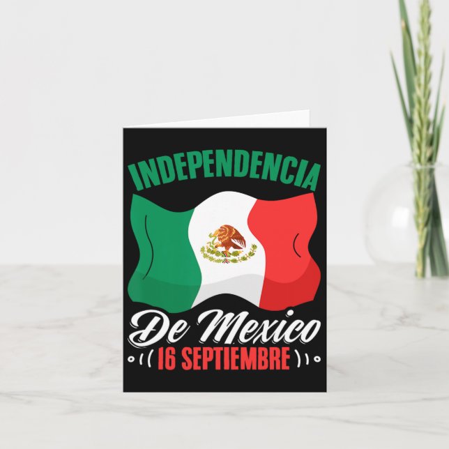 De Mexiko 16 september Mexikos självständighet Kort (Framsida)