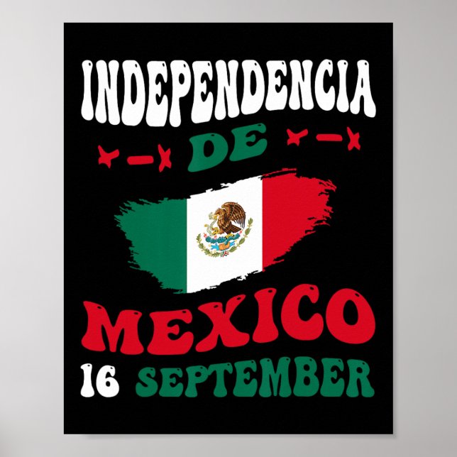 De Mexiko Flagga Pride Mexikanska Independence day Poster (Framsidan)